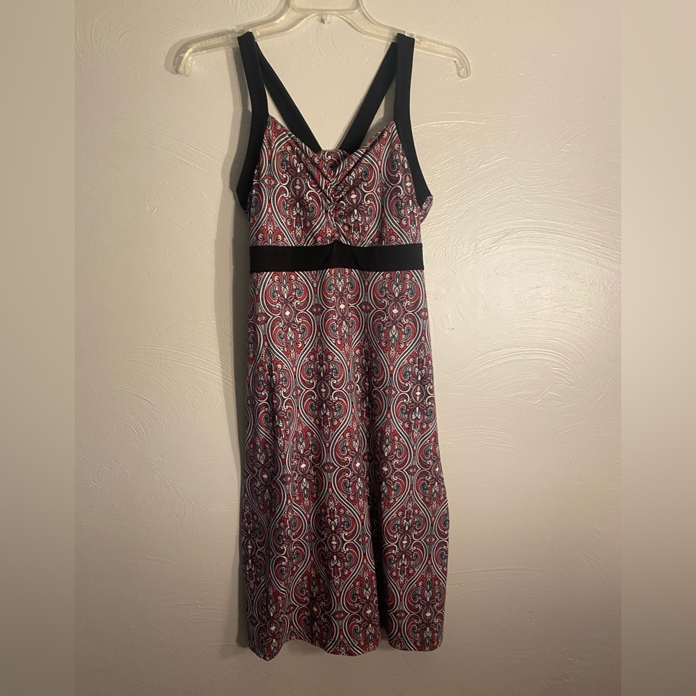 Prana Sporty Dress with Black and Red Pattern